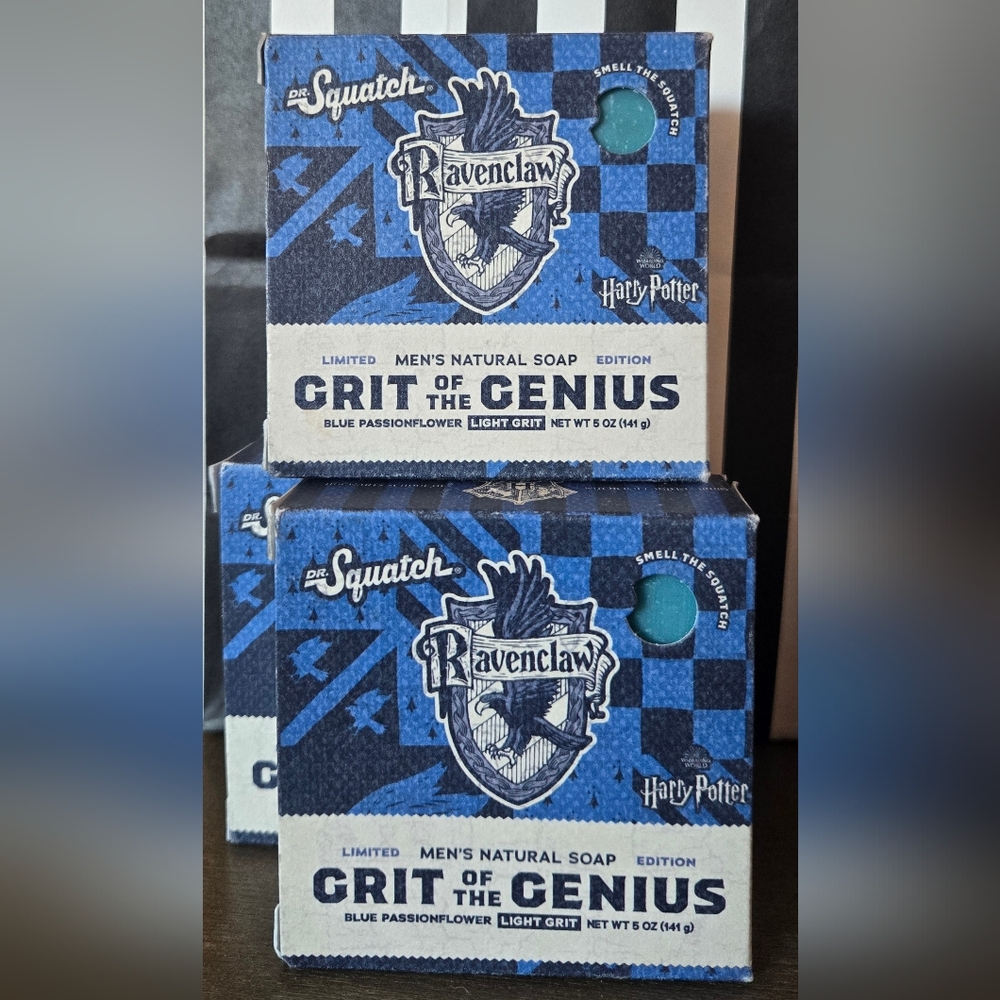 Dr. Squatch Harry Potter-Ravenclaw Grit of the Genius Soap, 3 New Ltd Ed Bars